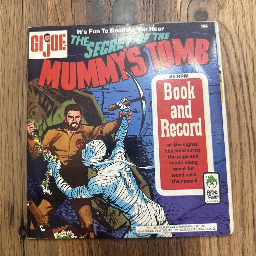 GI Joe #1966 Book And Record The Secret Of The Mummy’s Tomb 1973